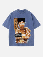 Rihanna Print Round Neck T-shirt