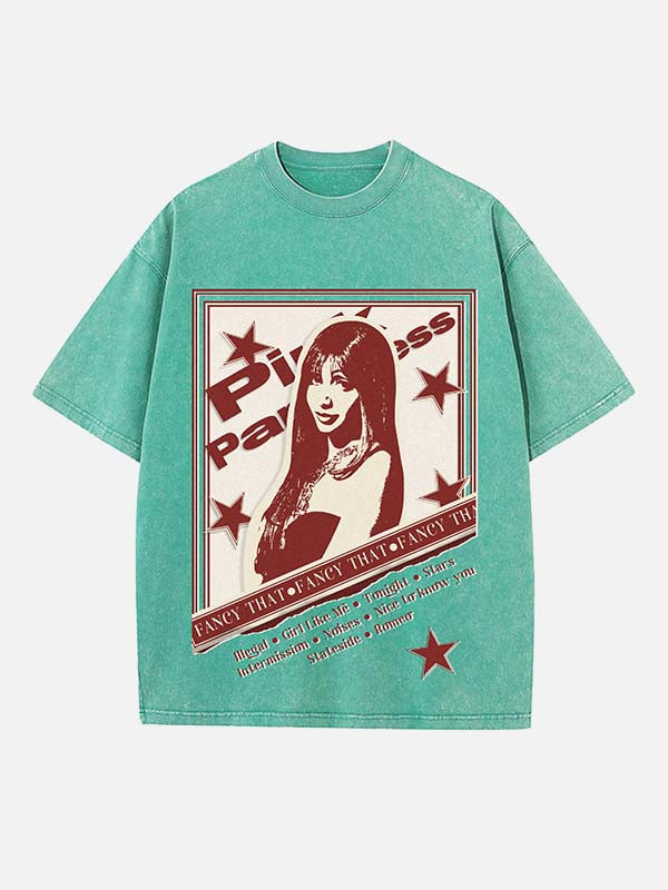 PinkPantheress Print Round Neck T-shirt