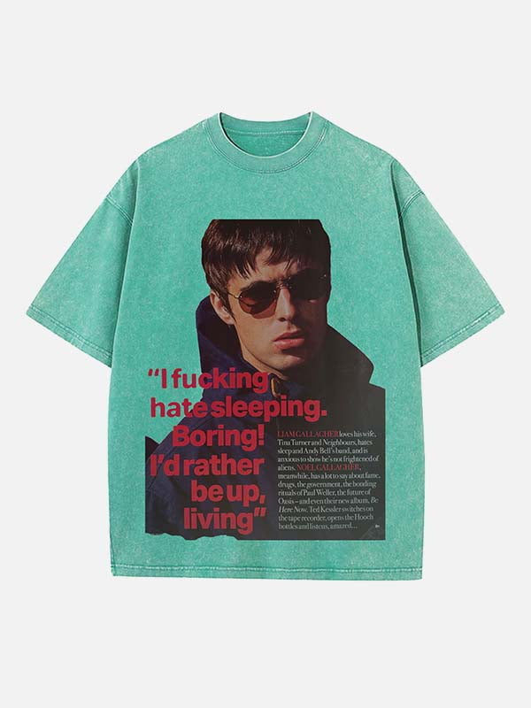 Oasis Print Round Neck T-shirt
