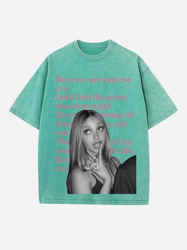 PinkPantheress Print Round Neck T-shirt