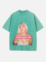 Karol G Print Round Neck T-shirt