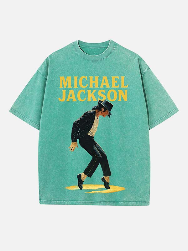 Michael Jackson Print Round Neck T-shirt