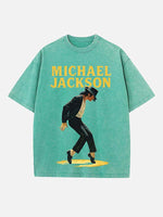 Michael Jackson Print Round Neck T-shirt