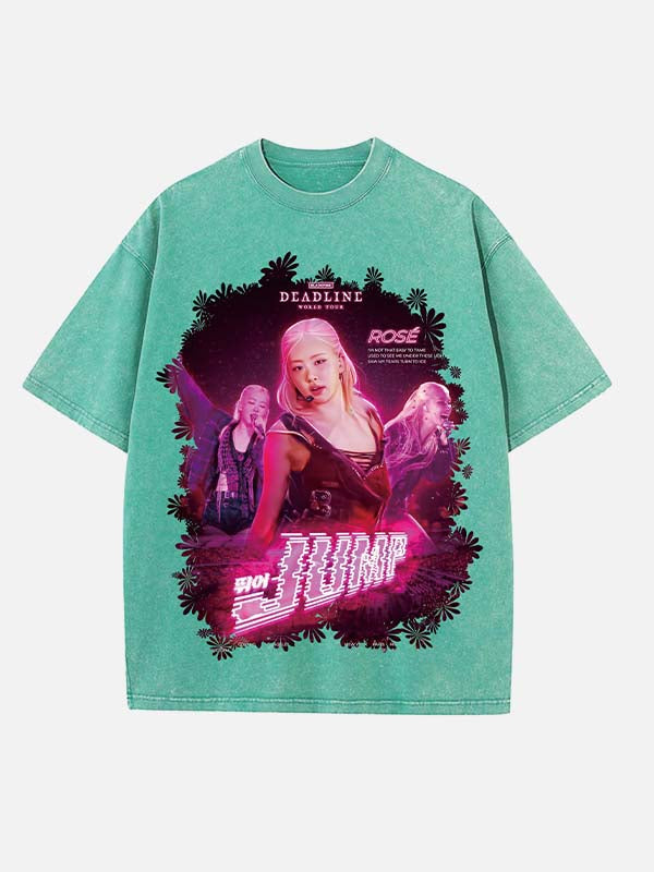 BLACKPINK Rosé Print Round Neck T-shirt