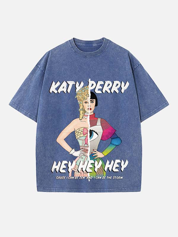 Katy Perry Print Round Neck T-shirt