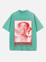 Olivia Rodrigo Print Round Neck T-shirt