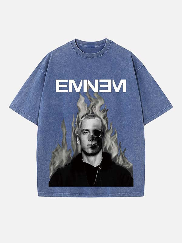 Eminem Print Round Neck T-shirt