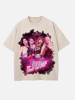 BLACKPINK Print Round Neck T-shirt