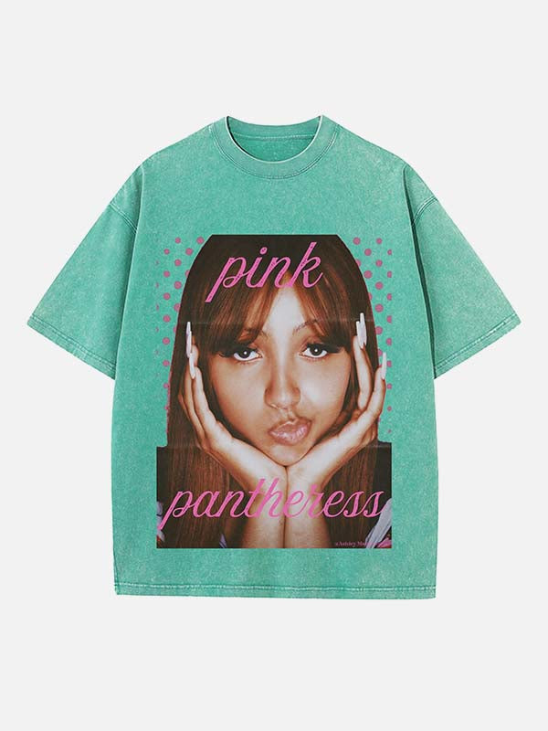 PinkPantheress Print Round Neck T-shirt