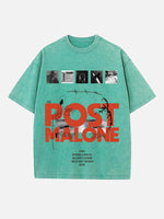 Post Malone Print Round Neck T-shirt