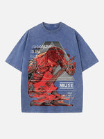 Muse Print Round Neck T-shirt