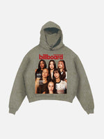 KATSEYE Print Slant Pockets Hoodie