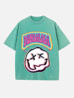 NIRVANA Print Round Neck T-shirt