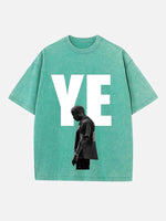 Kanye West Print Round Neck T-shirt