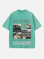 Imagine Dragons Print Round Neck T-shirt