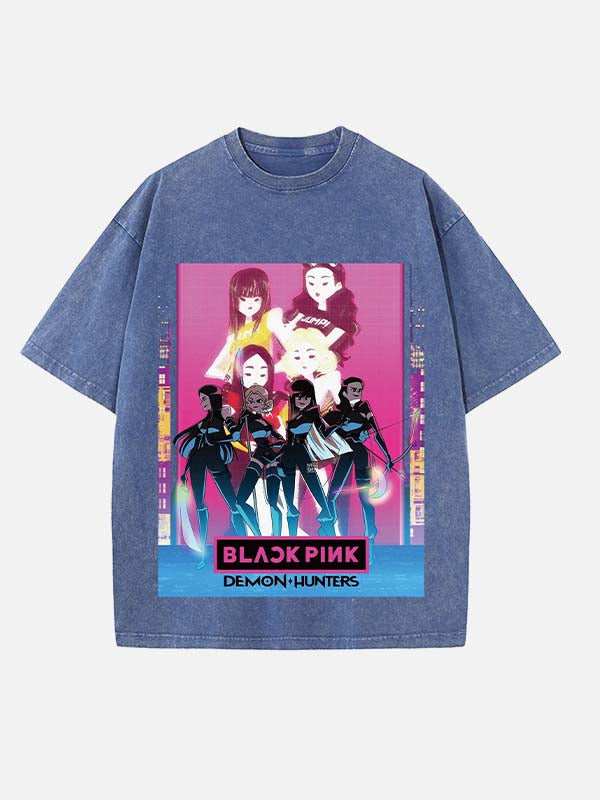BLACKPINK Print Round Neck T-shirt