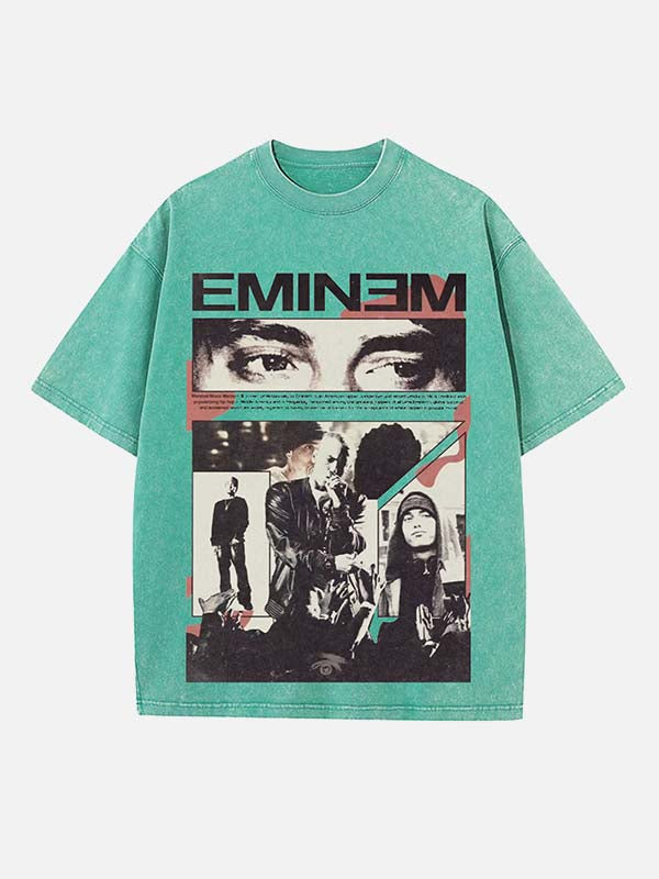 Eminem Print Round Neck T-shirt