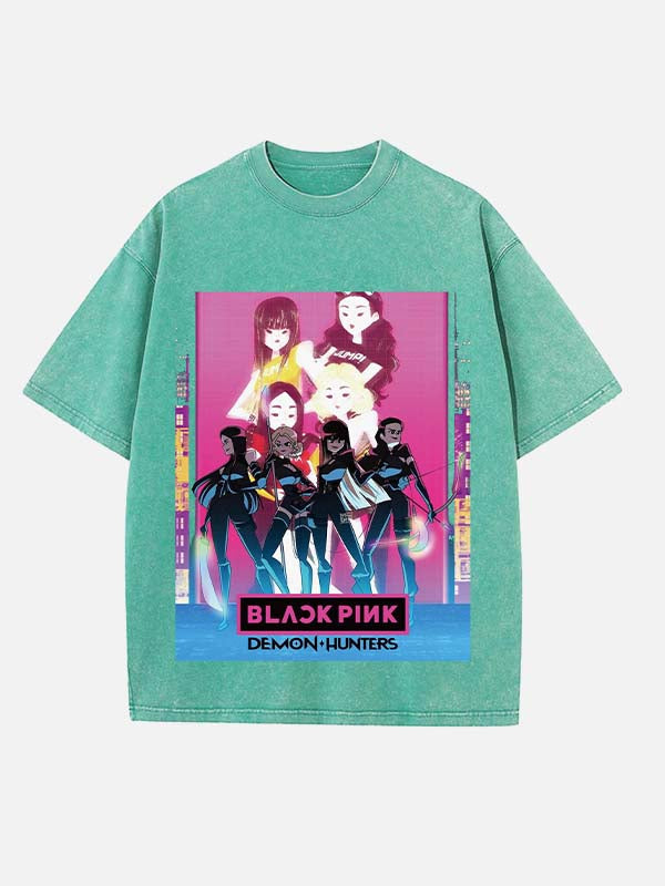 BLACKPINK Print Round Neck T-shirt