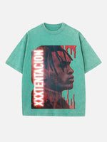 XXXTENTACION Print Round Neck T-shirt