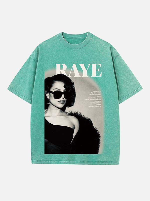 Raye Print Round Neck T-shirt