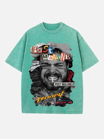 Post Malone Print Round Neck T-shirt