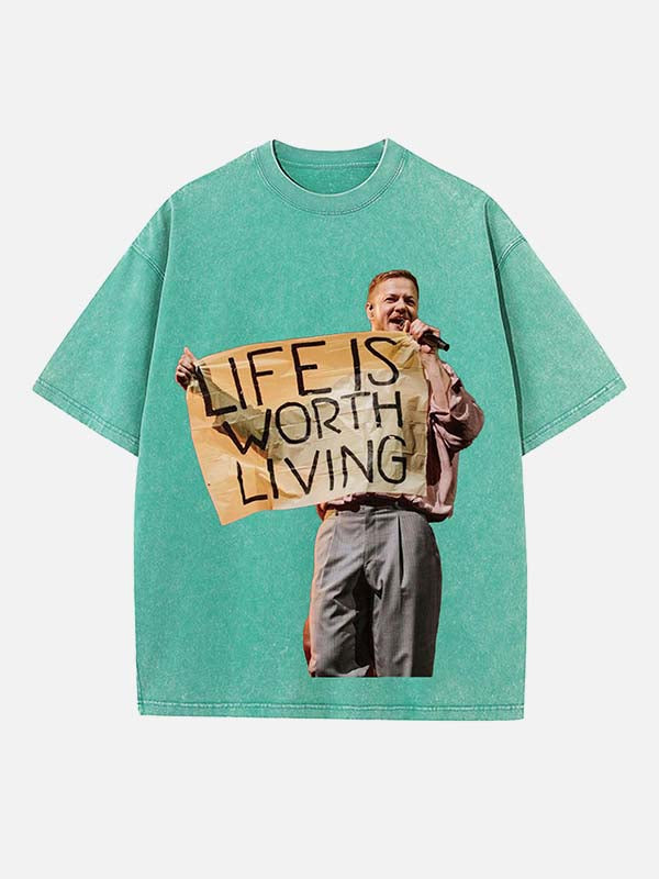 Imagine Dragons Print Round Neck T-shirt