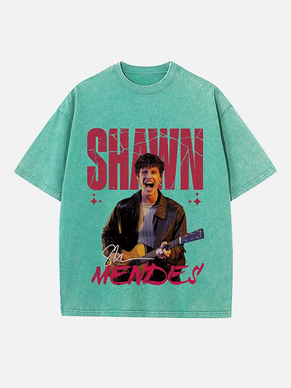 Shawn Mendes Print Round Neck T-shirt