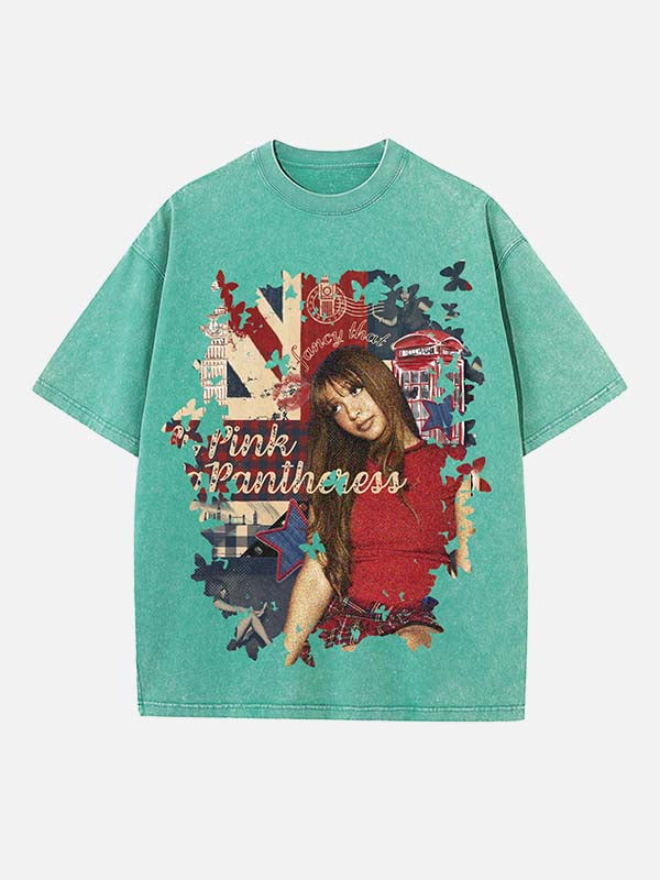 PinkPantheress Print Round Neck T-shirt