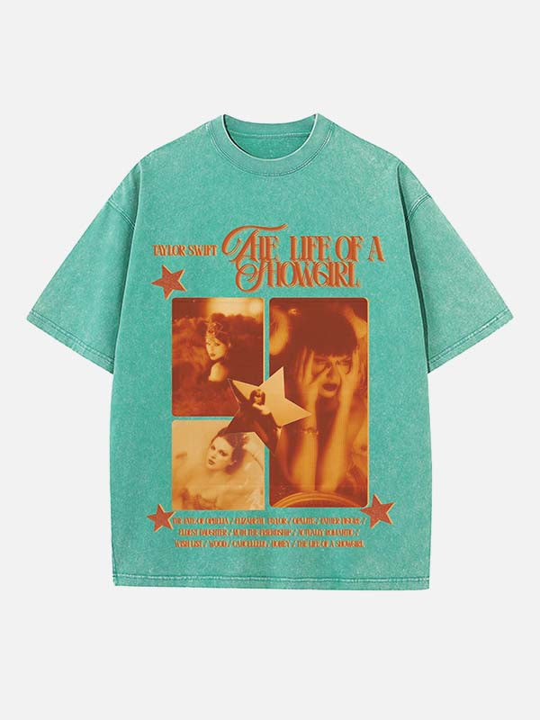 Taylor Swift Print Round Neck T-shirt