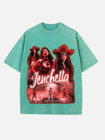 BLACKPINK Jennie Print Round Neck T-shirt