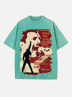 Queen Print Round Neck T-shirt