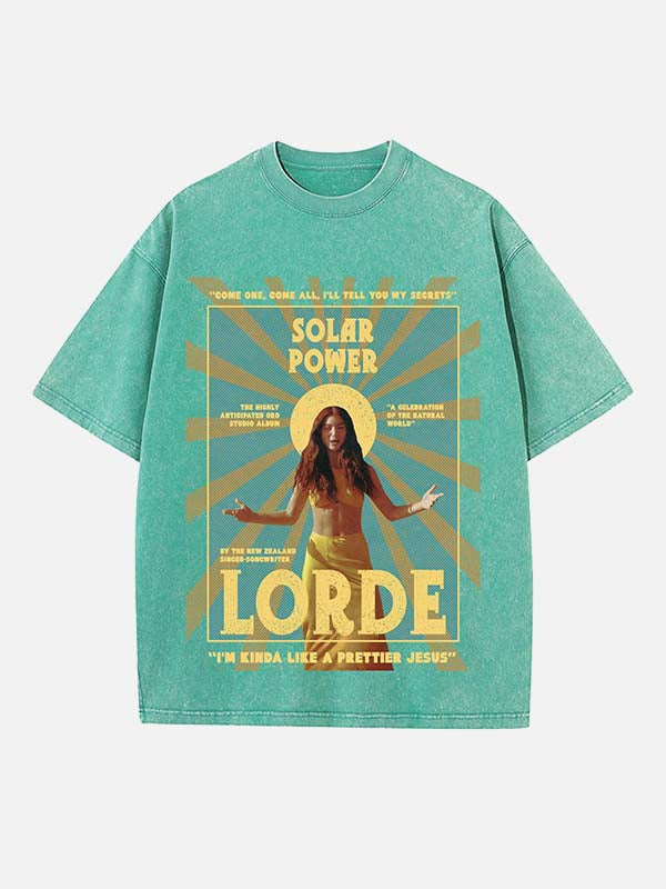 Lorde Print Round Neck T-shirt