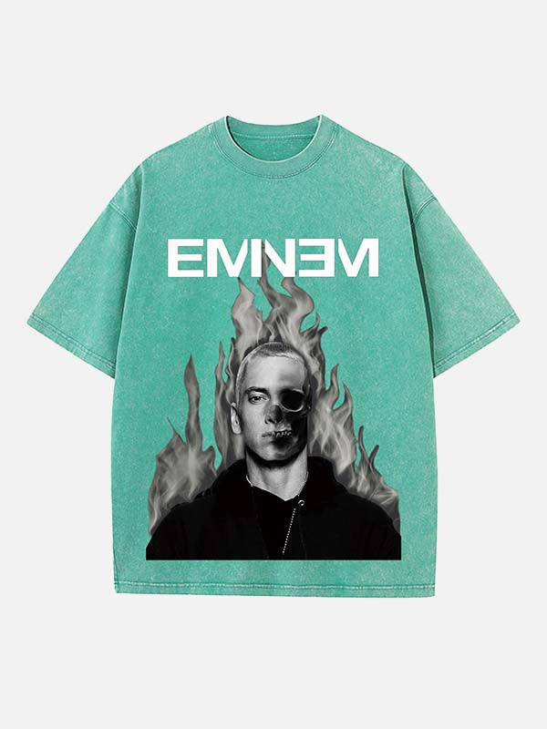Eminem Print Round Neck T-shirt