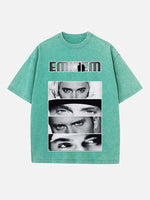 Eminem Print Round Neck T-shirt