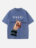Rihanna Print Round Neck T-shirt