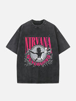 NIRVANA Print Round Neck T-shirt