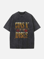 GUNS N' ROSES Print Round Neck T-shirt
