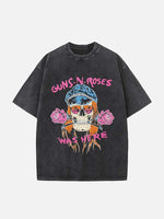 GUNS N' ROSES Print Round Neck T-shirt
