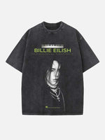 Billie Eilish Print Round Neck T-shirt
