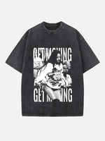 Rihanna Print Round Neck T-shirt