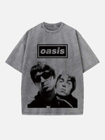 Oasis Print Round Neck T-shirt