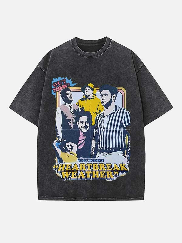Niall Horan Print Round Neck T-shirt
