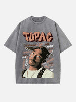 2Pac Print Round Neck T-shirt