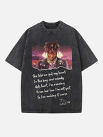 Juice WRLD Print Round Neck T-shirt