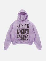 KATSEYE Print Slant Pockets Hoodie