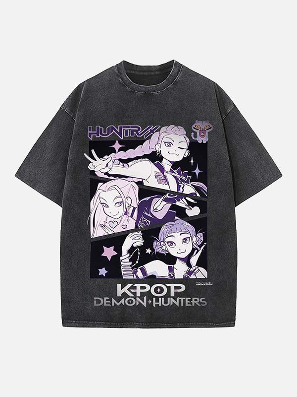 HUNTR/X Print Round Neck T-shirt