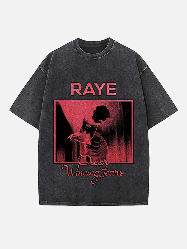 Raye Print Round Neck T-shirt