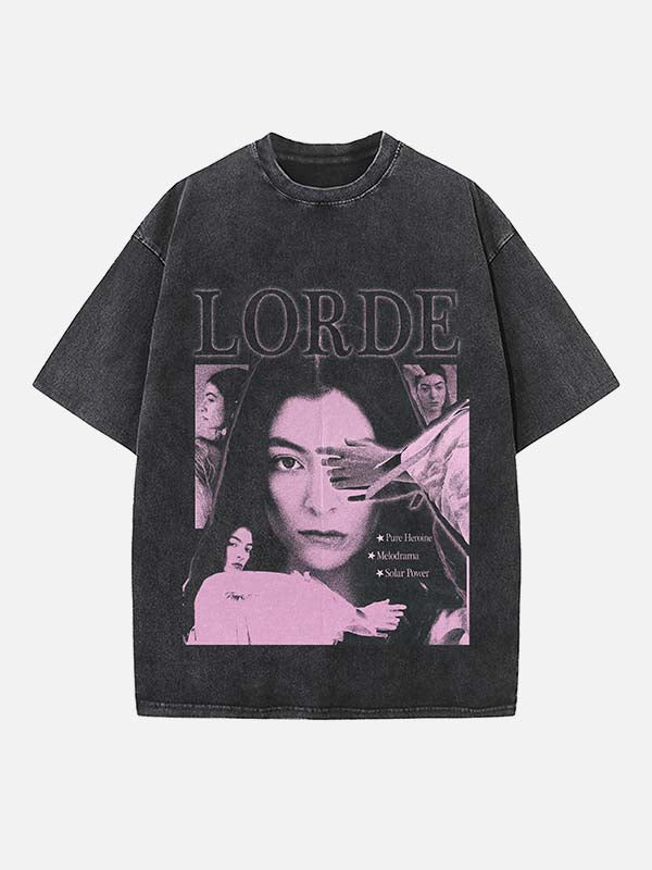 Lorde Print Round Neck T-shirt