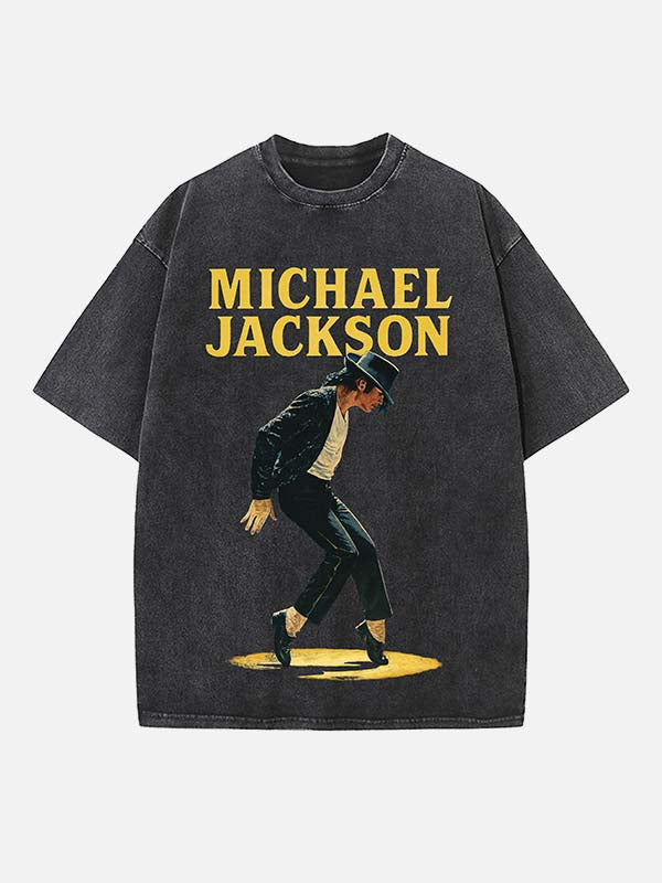Michael Jackson Print Round Neck T-shirt