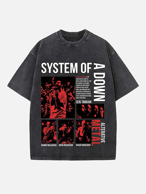 System of a Down Print Round Neck T-shirt